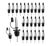 LOKAXXZU Pafusen 24 Pack Speed-wasters en Acier Inoxydable jetons avec des déverseurs d'alcool effilés avec Un Capuchon en Caoutchouc, Une hygiénique, Un Lave-Vaisselle, Le lèvre de la Bouteille la