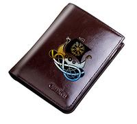 LOKAXXZU Portefeuille à Fermeture éclair de Poche Vintage Masculine, Sac à Main Courte Bifold en Cuir de Grande capacité, Symbole Viking sapelet d'amulette de Carte de Sac à Main