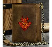 LOKAXXZU Portefeuille à Trifold Slim de nouveauté Masculine, Symbole Viking Unique Porte-Carte de crédit de Grande capacité, Gentual en Cuir Western Rodéo ID CONSEMBLE MALAP MALON Course CHATE