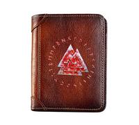 LOKAXXZU Portefeuille Authentique en Cuir rétro médiéval Unique, Cadeau de Luxe de Luxe de Noël de Noël, de Nombreux Styles Nordic Viking Symbol Amulet Portefeuille (Couleur: I-Wallet 6)