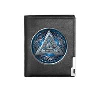 LOKAXXZU Portefeuille Authentique en Cuir rétro médiéval Unique, Cadeau de Monnaie d'anniversaire de Noël pour Hommes, de Nombreux Styles Nordic Viking Symbol Amulet Wallet (Couleur: C-Wallet 19)