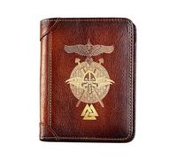 LOKAXXZU Portefeuille Authentique en Cuir rétro médiéval Unique, Cadeau de Monnaie d'anniversaire de Noël pour Hommes, Portefeuille de pneus de Luxe Nordique Viking Nordique (Couleur: i-Wallet 1)
