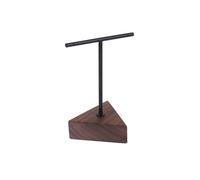 LOKAXXZU Présentoir à Bijoux Simple en métal Noir avec Poteau en T pour Boucles d'oreilles, Rangement de Bijoux, Ornements, présentoir de Bijoux créatif (Marron, Grand)