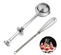 LOKAXXZU Shaker à Sucre en Poudre avec Couvercle de Sucre de Sucre à Tamis pour Cuisiner des épices Tamis à Tamis Poudre