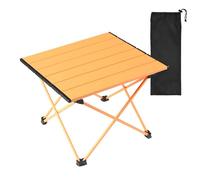 LOKAXXZU Tesouro Portable Camping Table, Table d'appoint Pliante Top en Aluminium pour la Cuisine en Plein air, la randonnée, Les Voyages, Le Pique-Nique (Abricot, 1 Petit)