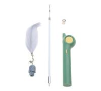 LOKAXXZU Touet Toy Feather-Wand Teaser avec, léger Toy Cats interactifs rétractables pour l'exercice de Bondage des Chats intérieurs