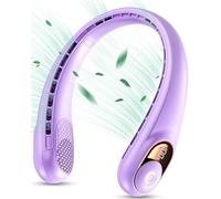 LOKAXXZU Ventilateur de Cou, Ventilateurs de Cou sans la blaide Portables Rechargeables, Mise à Niveau à 360 ° débit d'air, 3 Vitesses, Conception du Casque, 4000mAh Batterie Fabric de Ventilateur
