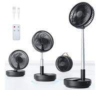 LOKAXXZU Ventilateur de Voyage oscillant Portable PrimeMove, 10400mAh Fan de Bureau de Table de Plancher USB Rechargeable de 10400mA