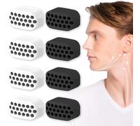 LOKBY 10 Pièces Muscler Machoire, Silicone Jaw Exerciser Gomme Machoire Musculation Jaw Trainer Femmes Hommes, Muscler Machoire Jawline Fitness pour Double Menton Beauté du Visage