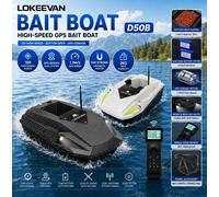 LOKEEVAN GPS appât bateau D50B 15600*2 Mah 12V puissant filet de traction Troll crochet GPS + Beidou Satellite double système de positionnement bateau à poisson white-15600MAHx2