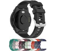 LOKEKE Bracelet de rechange en silicone compatible avec Garmin Descent G1 Solar - 22 mm - Compatible avec Garmin Descent G1 Solar/Solar Setel/Descent G1 (silicone noir)