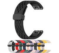 LOKEKE Bracelet de rechange en silicone compatible avec Garmin Epix Pro 42 mm - Bracelet de montre de rechange en silicone de 20 mm compatible avec Garmin Epix Pro 42 mm/Fenix 7S 6S Pro (22 mm, noir)