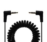 LOKEKE Câble à ressort audio TRRS mâle 3,5 mm vers mâle 3,5 mm pour iPhone/iPhone 8/iPhone X/iPhone 7/iPhone 7 Plus, écouteurs, ordinateurs portables, PC, MP3, MP4, etc. 1,5 m