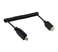 LOKEKE Câble mini HDMI vers micro HDMI 8K version 2.1, plaqué or micro HDMI vers mini HDMI mâle vers mâle, 8K @ 60Hz 4K @ 120Hz, eARC HDR10, compatible avec PS5 TV Switch Roku (Micro-Mini)