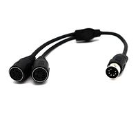 LOKEKE Câble répartiteur MIDI DIN 7 broches, DIN DIMI mâle 7 broches vers 2 DIN 7 broches femelles en Y pour Bang Olufsen Naim (7 broches vers 7 broches)