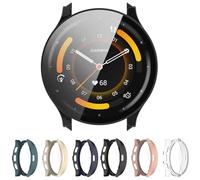 LOKEKE Compatible avec Garmin Venu 3S, coque de protection complète PC, protection d'écran en verre trempé (Venu 3S, noir)