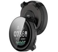LOKEKE Compatible avec Suunto Vertical Couverture Complète PC Coque Protection d'écran en Verre Trempé Compatible avec Suunto Vertical (PC Noir)