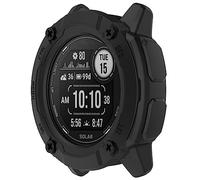 LOKEKE Coque de protection solaire compatible avec Garmin Instinct 2X, coque de protection en TPU compatible avec Garmin Instinct 2X Solar (TPU noir)