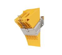 Lokhen Cale de Roue E53 Crowny avec Support de Fixation 225 mm | Plastique léger certifié TÜV DIN 76051. Sécurise les camions, remorques et engins de chantier lors du chargement.
