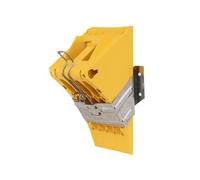 LOKHEN Cale de roue G46 de 190 mm de hauteur avec support de montage, bloqueur de sécurité pour roues de camion, remorque et véhicule utilitaire lourd