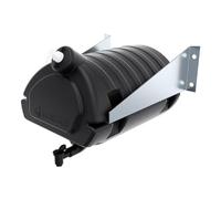 LOKHEN Réservoir d eau 30L lave-mains avec distributeur de savon et supports de fixation galvanisés 414mm pour camion semi-remorque bus et engins agricoles plastique noir robuste haute capacité
