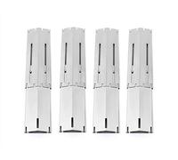 LOKHING Lot de 4 plaques de Chauffage universelles de Rechange réglables et résistantes en Acier Inoxydable pour Barbecue à gaz, étend de 30,5 cm à 53,3 cm