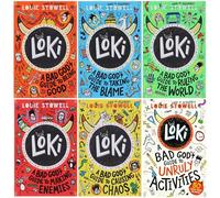 Loki: A Bad God’s Guide Series by Louie Stowell 6 Books Set (Being Good, Taking the Blame, Ruling the World, Making Enemies, Causing Chaos & A Bad God's Guide to Unruly Activities )