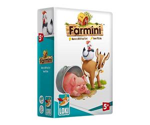 Loki Farmini - Premier Jeu de Société de Pose de Tuiles et Construction de Ferme Enfant - Jeu de Tactique, Dominois et Animaux - Dès 5 Ans - 1 à 4 Joueurs