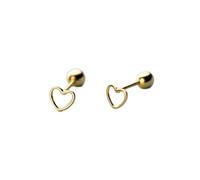 LOKILOKI 925 Sterling Silver Creux Simple Coeurs Classique Boucles d'oreilles De Mode Petite Boucle d'oreille pour Les Femmes Beaux Bijoux
