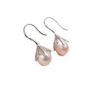 LOKILOKI Boucles d'oreilles en Perles Baroques Naturelles 925 Boucles d'oreilles en Argent Sterling pour Femmes Bijoux De Luxe en Perles d'eau Douce