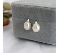 LOKILOKI Boucles d'oreilles Multi-Naturelles en Perles d'eau Douce 925 Bijoux Simples Faits À La Main en Argent Sterling pour Femmes