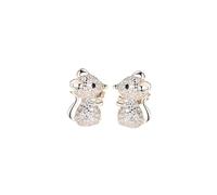 LOKILOKI Mignon Petite Souris Animal CZ Boucles d'oreilles pour Femmes Bijoux Fins 925 en Argent Sterling Boucle d'oreille Cadeau De Fête
