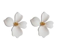 LOKILOKI Nouveau Clip en Forme De Fleur sur Les Boucles d'oreilles Pas De Femmes Percées Fête d'anniversaire Élégantes Boucles d'oreilles Manchette sans Trou d'oreille Boucles d'oreilles