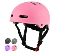 LOKJIJI Casque Vélo pour Enfants Filles Garçons Adolescents et Adultes, Réglables Casques de Protection pour Enfants pour Le Multi-Sports Cyclisme Skateboard Patinage Trottinette, Rose, S