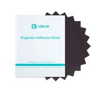 LOKLIK Feuille Magnétique Adhésive 0,5 mm - Pack de 10 - Flexible, Facile à Découper pour Aimants Personnalisés, Déco Maison, Frigo, Projets Scolaires, Artisanat et Projets Créatifs