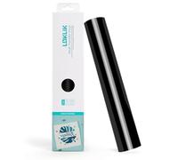 LOKLIK Flex Thermocollant Basic Blanc - Rouleau de vinyle HTV de 30,5 x 1200 cm pour t-shirts, sacs, vêtements et textiles - Facile à découper, durable, lavable et compatible presse à chaud (Noir)