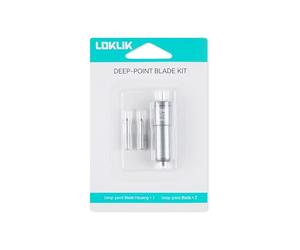 LOKLIK iCraft Lot de 2 lames de rechange à pointe profonde pour découpe de vinyle - Lames standard à 60° compatibles avec les machines de découpe LOKLIK iCraft et support de lame de rechange