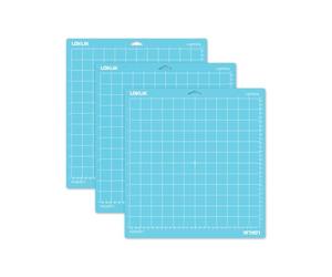 LOKLIK Lot de 3 Tapis de Découpe Bleu Soft Standard Grip Adhésif Antidérapant Scrapbooking 35.5 x 33 cm