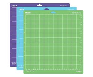 LOKLiK Lot de 3 Tapis de Découpe - Pack de Tapis Polyvalents avec Surface Autoguérissante pour iCraft - Comprend Tapis Standard, Forte et Douce Adhérence, Accessoires Inclus