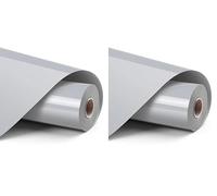 LOKLiK Rouleau Argent de Vinyle Transfert de Chaleur Thermocolant Tissus Vêtement 1 pc 30.5 x 180 cm (Lot de 2)