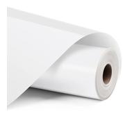 LOKLIK Rouleau Blanc de Vinyle Permanent Adhésif Matte - Surfaces Dures - 1 pc 30.5 x 180 cm Feuille de Vinyle Résistante - Décoration Sur Verre, Plastique, Céramique
