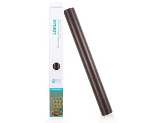 LOKLIK Rouleau Marron foncé de Vinyle Permanent Adhésif Matte - Surfaces Dures - 1 pc 30.5 x 180 cm, Standard - Film Vinyle Décoratif de Haute Qualité pour DIY, Création de Stickers, Scrapbooking