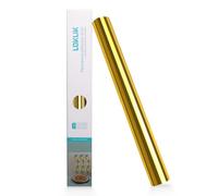 LOKLIK Rouleau Or de Vinyle Permanent Adhésif Miroir Métallique - Surfaces Dures - 30.5 x 180 cm - Finition Brillante et Réfléchissante - Pour Verre, Métal, Plastique - Découpe et Transfert Faciles