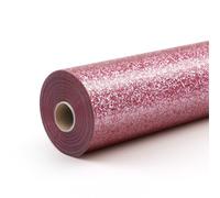 LOKLIK Rouleau Rose de Vinyle Pailleté Transfert de Chaleur Thermocolant Tissus Vêtement 1 pc 30.5 x 90 cm, Standard