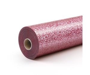 LOKLIK Rouleau Rose de Vinyle Pailleté Transfert de Chaleur Thermocolant Tissus Vêtement 1 pc 30.5 x 90 cm, Standard