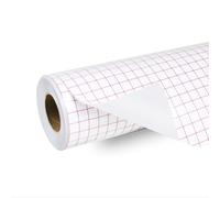 LOKLIK Ruban de Transfert Quadrillé Rouge 30x1500cm - Ruban Vinyle 15m - Alignement Précis, Application Facile sur Surfaces Variées - Grid Transfer Tape Roll Red - Rouge