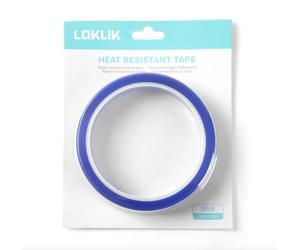 LOKLIK Ruban Thermorésistant pour Sublimation - Ruban Adhésif Haute Température Bleu - Résiste jusqu’à 200 °C - Idéal pour Presse à Mugs, HTV, Projets de Transfert Thermique