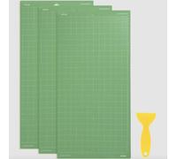 LOKLiK Tapis de Découpe 3 Pièces - Adhérence Standard Vert 30,5 x 61 cm - Pour Projets de Grande Taille, Vinyle, Papier, Tissu - Surface Durable et Antidérapante + Grattoir Inclus