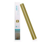 LOKLIK Vinyle Adhésif Permanent Brillant - Doré Gold - 30,5 x 180 cm - Résistant à l’Eau et aux UV - Idéal pour Verre, Métal, Céramique, Plastique - Compatible Cricut, Silhouette