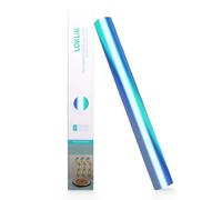 LOKLIK Vinyle Adhésif Permanent Holographique Bleu - 1 Rouleau 30.5 x 90 cm, Idéal pour Verre, Métal, Plastique - Durable et Résistant aux Intempéries